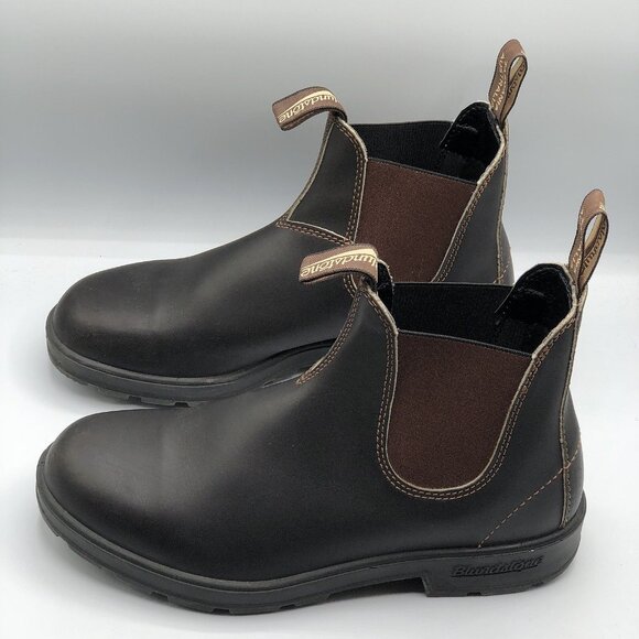 Blundstone Chelsea Boot Mens Size AU 7.5 US 8.5 #500 Stout Brown Leather Pull On - Picture 3 of 15